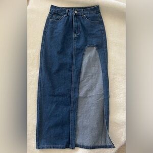 Shein Trendy Side Slit Long Skirt